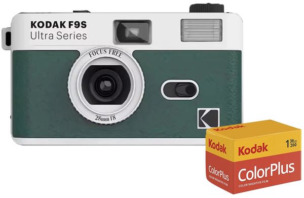 Kodak Ultra F9S Film Camera Reusable 35mm Fixed Focus - Green - Camera