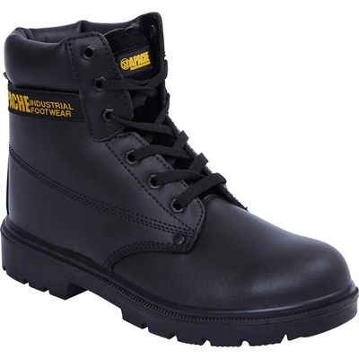 Apache AP300 6 Eye Safety Boots Black Size 7