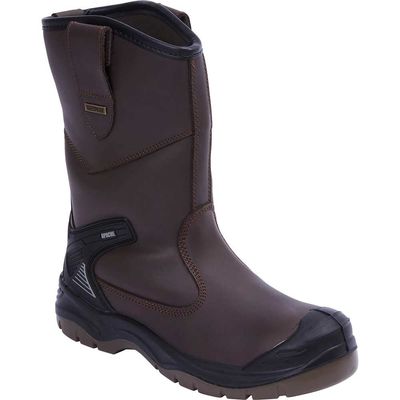 Apache AP305 Waterproof Safety Rigger Boots Brown Size 5