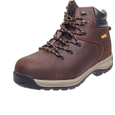 Apache AP31 Nubuck Water Resistant Safety Hiker Boots Brown Size 6