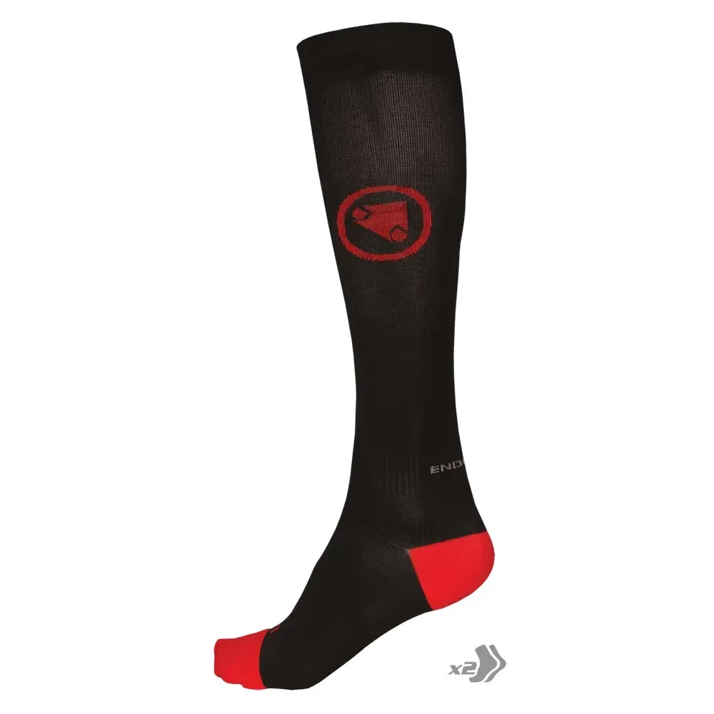 Endura Compression Socks Twin Pack Black - Image 1