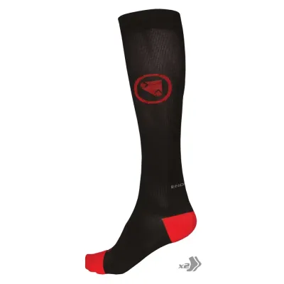 Endura Compression Socks Twin Pack Black