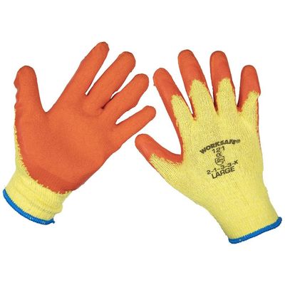 Sealey 9121L Super Grip Knitted Gloves Latex Palm (Large) - Pair