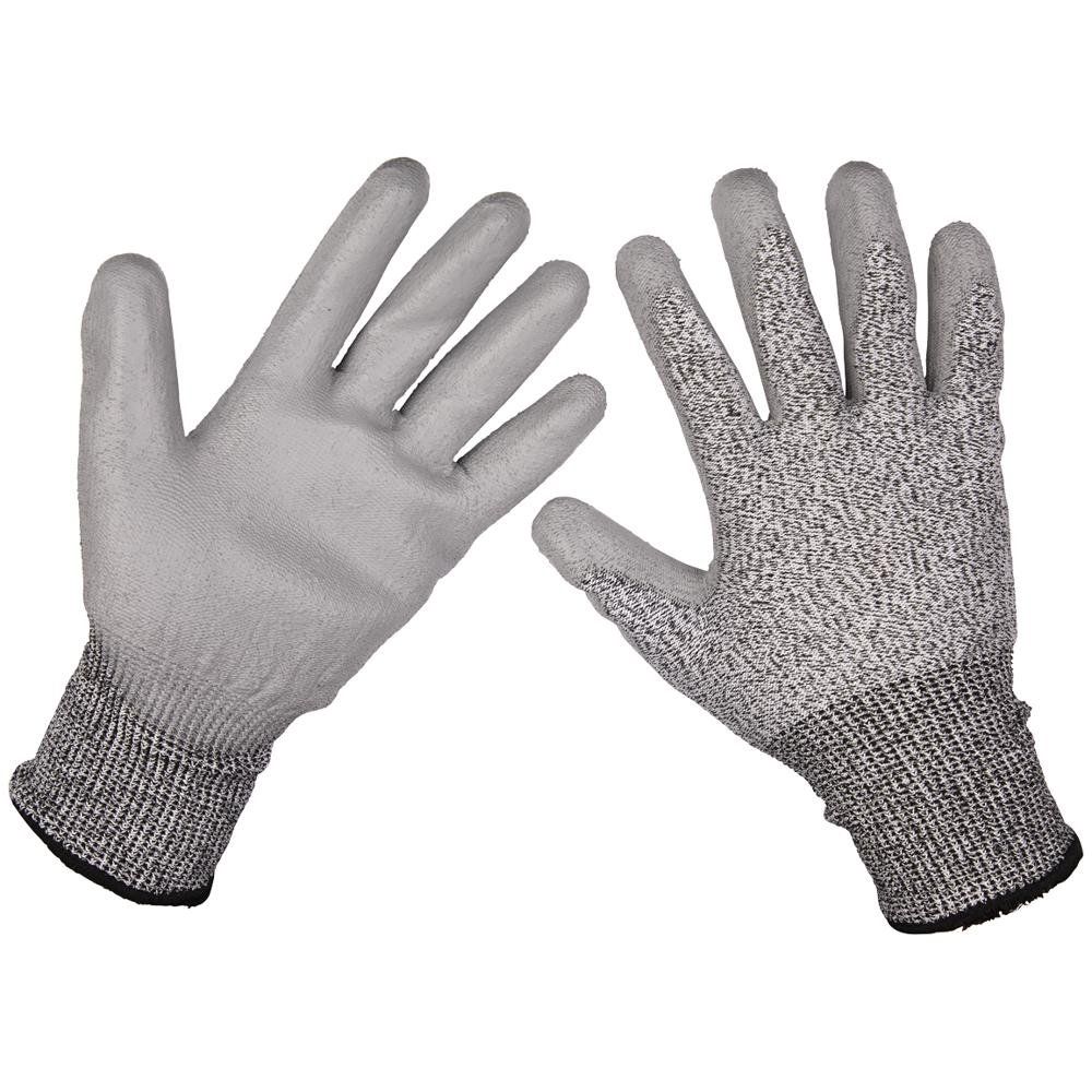 Sealey 9139L Anti-Cut Pu Gloves (Cut Level C - Large) - Pair - Image 1