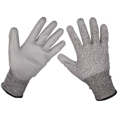 Sealey 9139L Anti-Cut Pu Gloves (Cut Level C - Large) - Pair