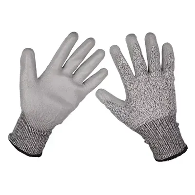Sealey 9139L Anti-Cut Pu Gloves (Cut Level C - Large) - Pair - Thumbnail 2
