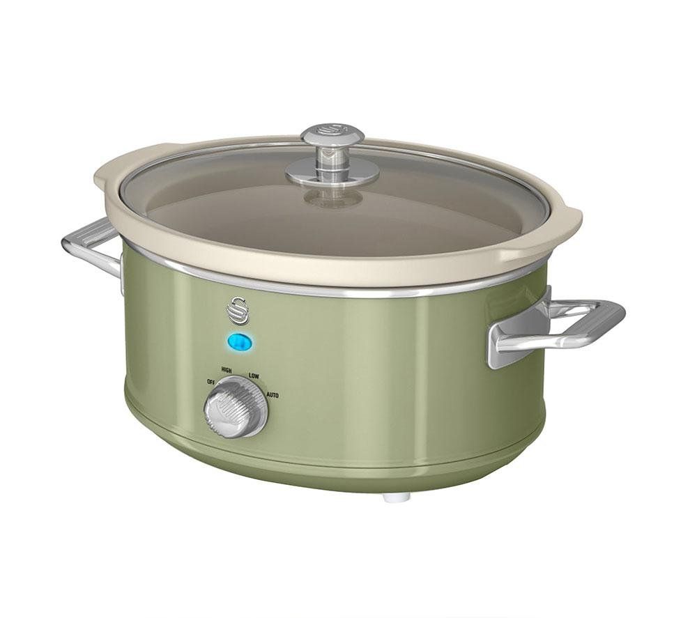 SWAN Retro SF17021GN Slow Cooker - Green, Green - Image 1