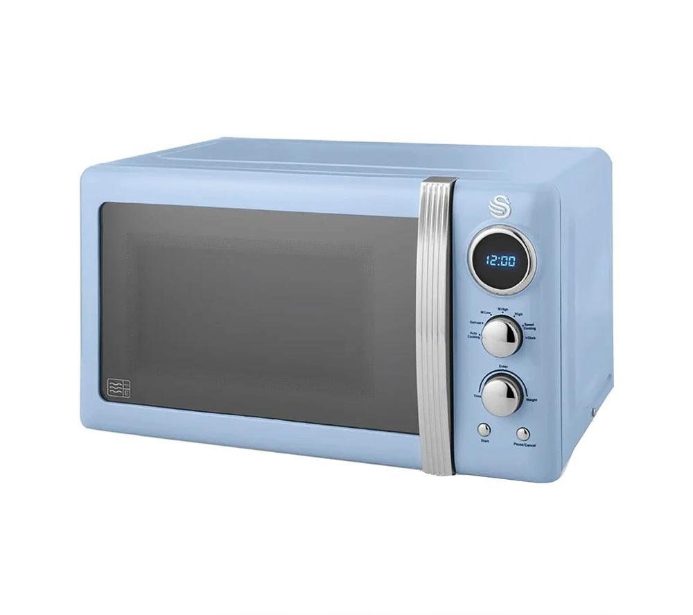 SWAN Retro SM22030LBLN Solo Microwave - Blue, Blue - Image 1