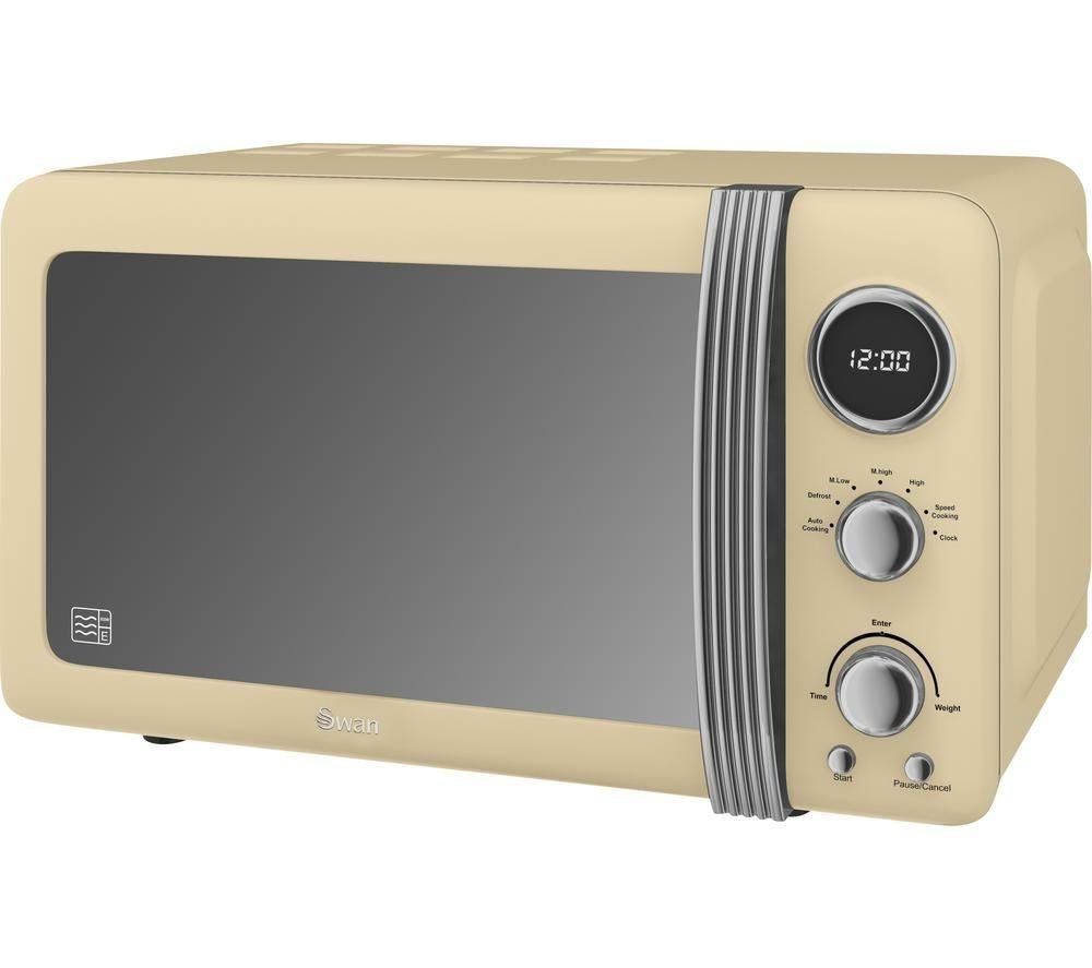 SWAN Retro SM22030CN Solo Microwave - Cream, Cream - Image 1