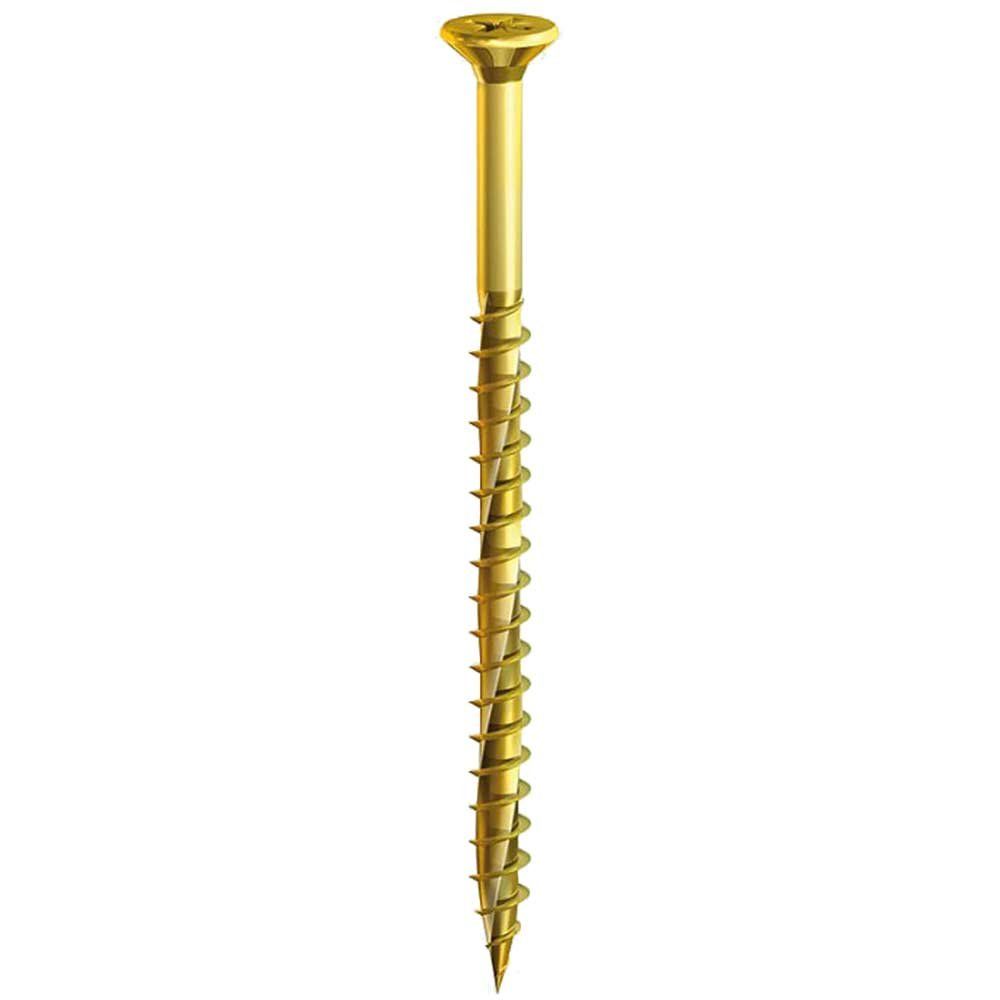 Timco 45060VY Velocity Premium Multi-Use Screws - Pz - Double Countersunk - Yellow 4.5 X 60 Box 200 - Image 1