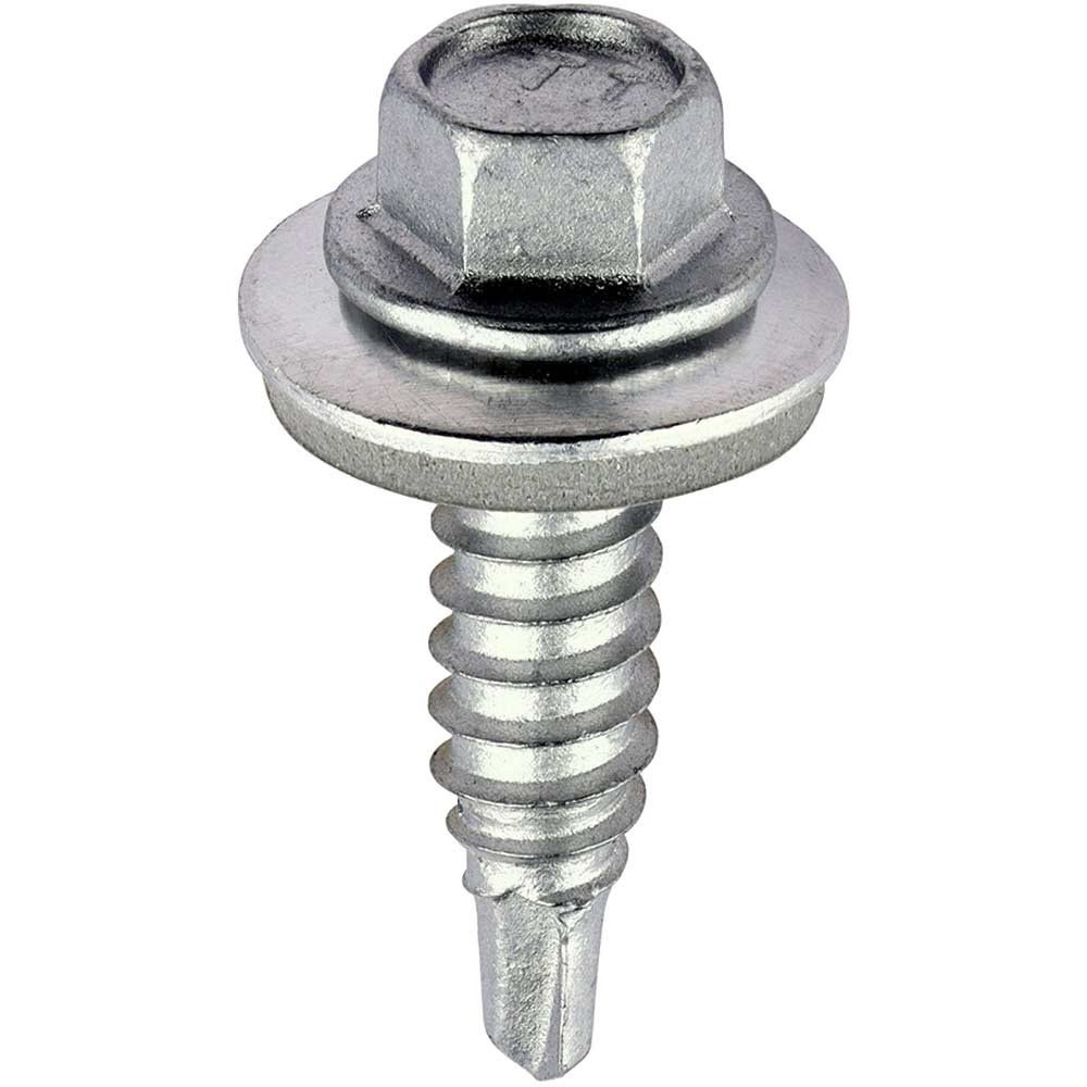 Hex Head Self Drilling Stitching Steel Screws 6.3mm 22mm Pack of 100 - Image 1