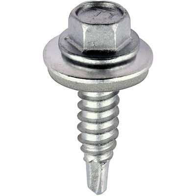 Hex Head Self Drilling Stitching Steel Screws 6.3mm 22mm Pack of 100