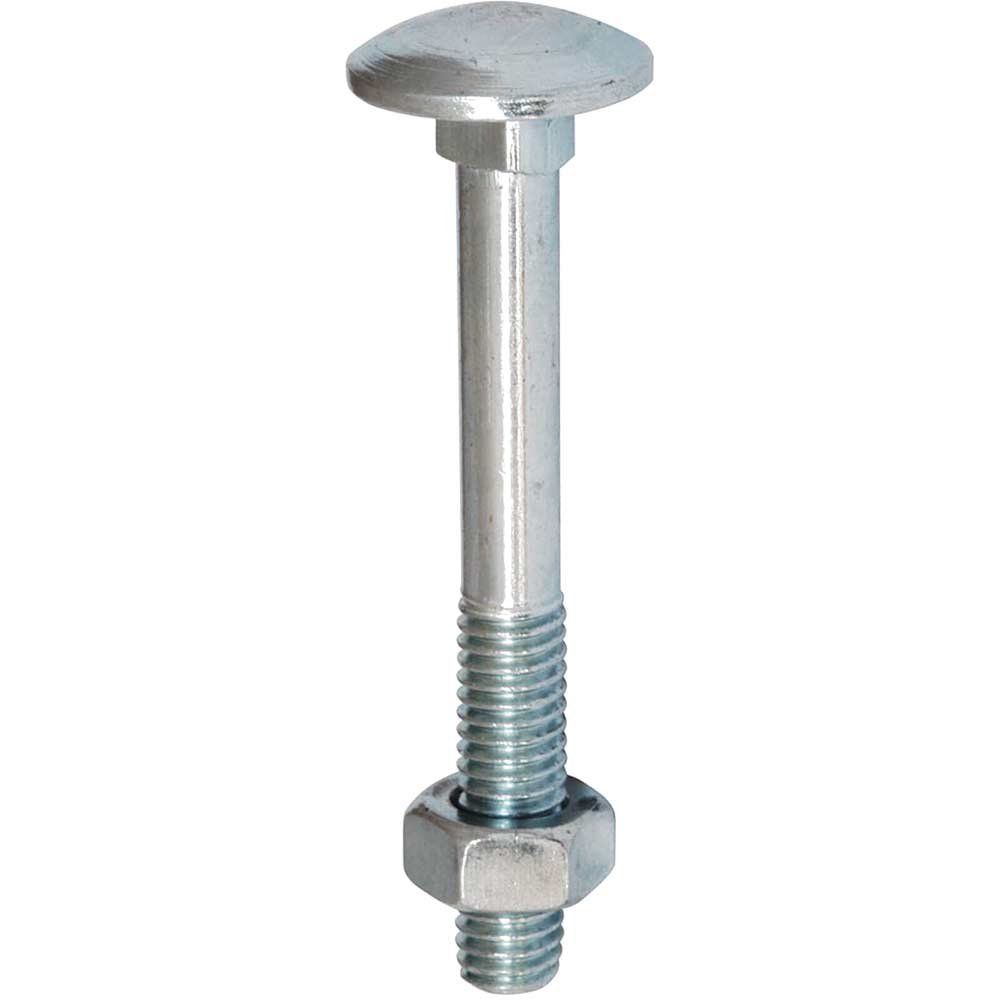 Timco 12130CBP Carriage Bolts & Hex Nuts - Zinc M12 X 130 TIMpac 2 - Image 1