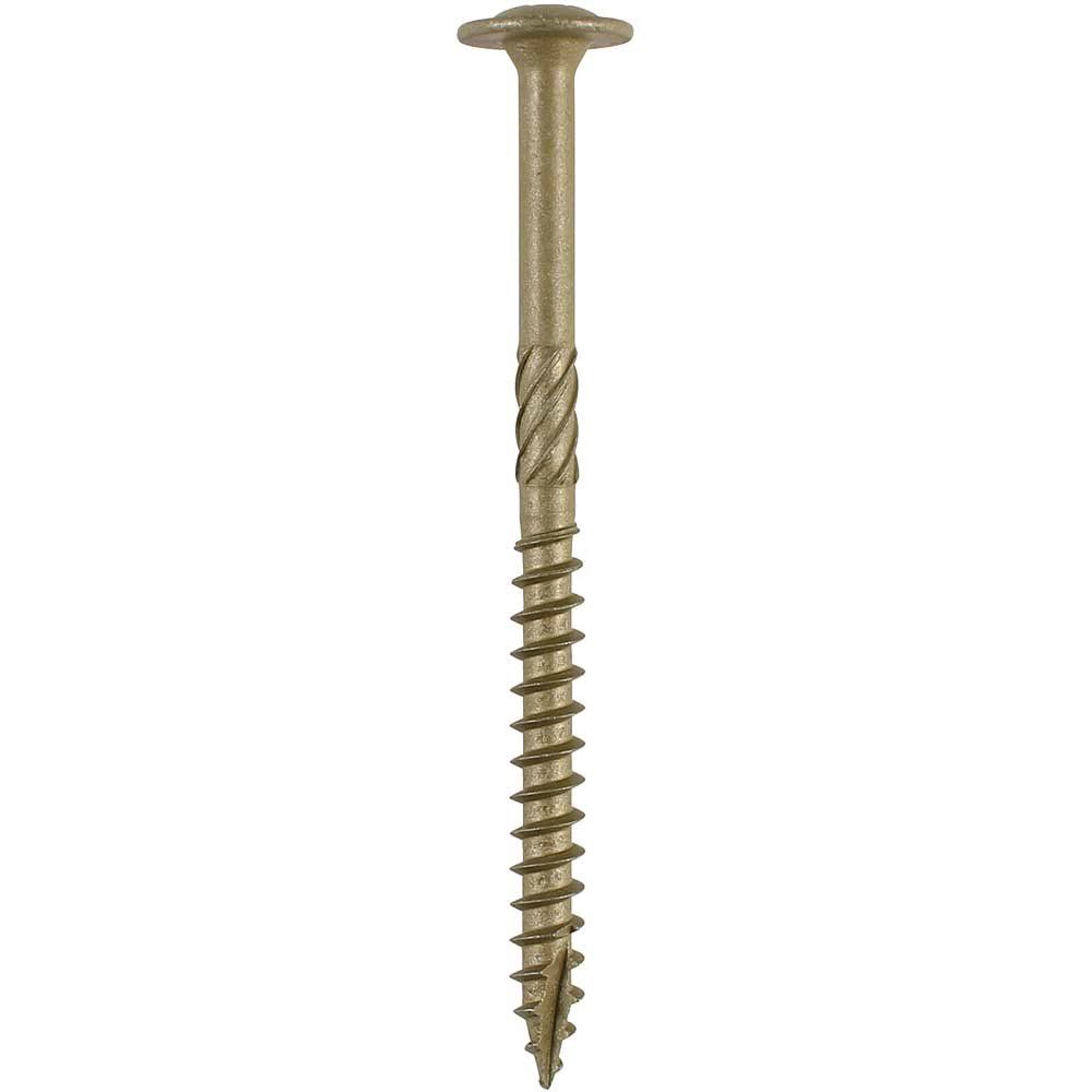 Timco 125INW Timber Frame Construction & Landscaping Screws - Wafer - Exterior - Green Organic 6.7 X 125 Box 50 - Image 1