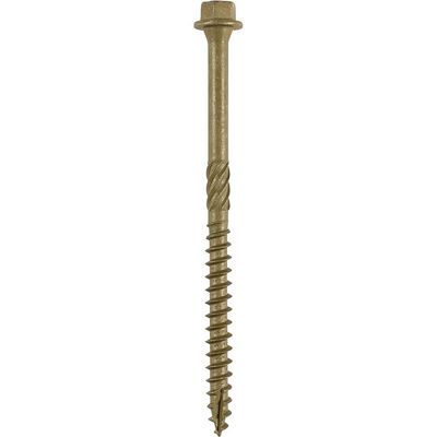 Timco 60IN Timber Frame Construction & Landscaping Screws - Hex - Exterior - Green Organic 6.7 X 60 Box 50
