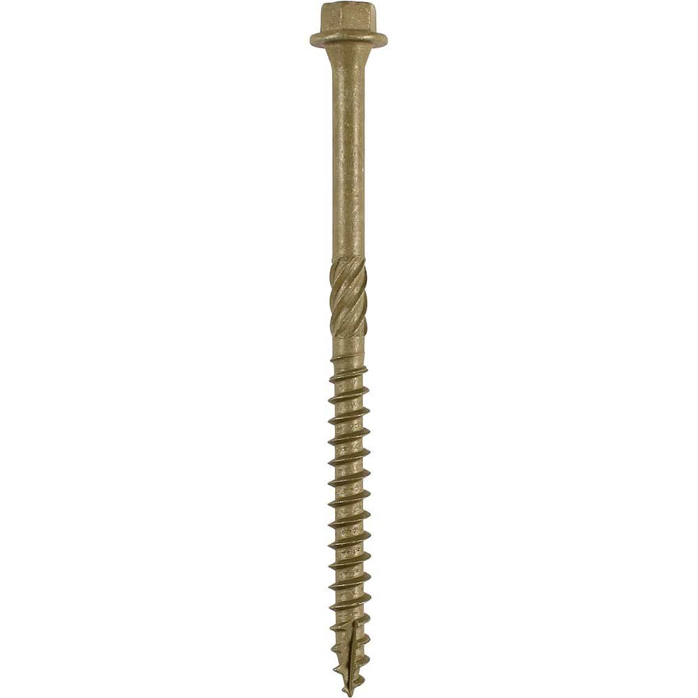Timco 87IN Timber Frame Construction & Landscaping Screws - Hex - Exterior - Green Organic 6.7 X 87 Box 50 - Image 1