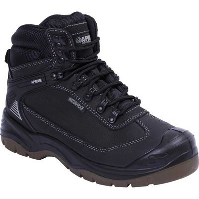 Apache RANGER Waterproof Safety Hiker Boots Black Size 13