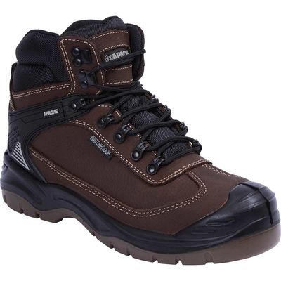 Apache RANGER Waterproof Safety Hiker Boots Brown Size 6
