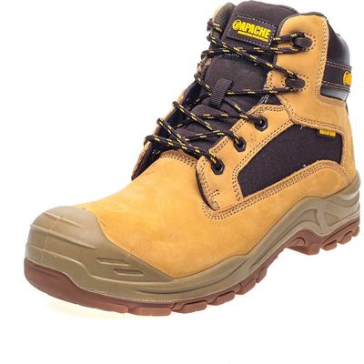 Apache Arizona Metal Free Waterproof Safety Boots Honey Size 7