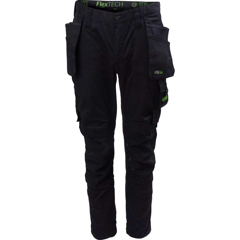 Apache Mens Bancroft Slim Fit Stretch Holster Trousers Black / Grey 30" 29" - Image 1