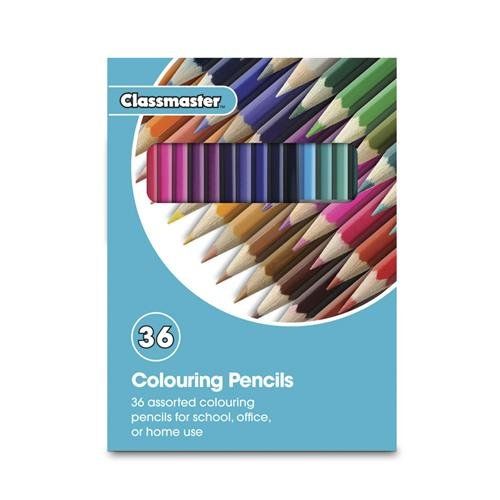 Classmaster Colouring Pencils in 12 Assorted Colours (Pack 36) - CPW36 - Image 1