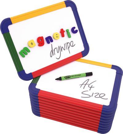 Show-me Magnetic Whiteboard A4 Gridded (10 Pack) MBA4/10
