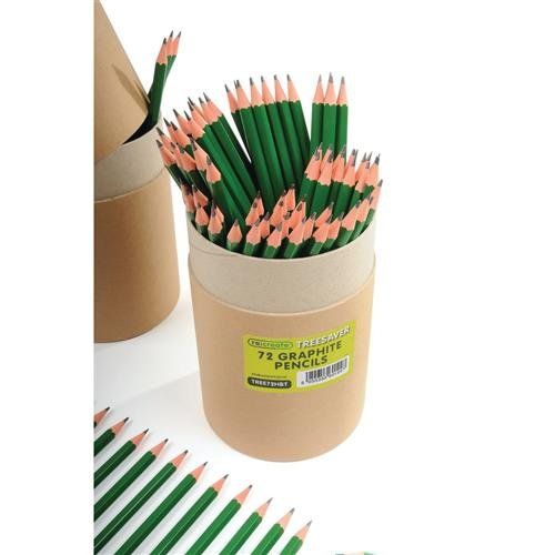 Re:create Treesaver Wood Free HB Pencils (Tube 72) - TREE72HBT - Image 1