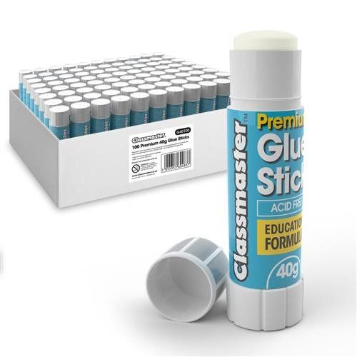 Classmaster Premium PVP Glue Stick 40g Acid Free Education Formula (Pack 100) - G40100 - Image 1
