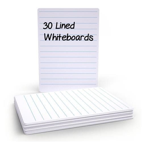 Basics Economy Drywipe Boards Lined A4 PK30 - WBL30 - Image 1