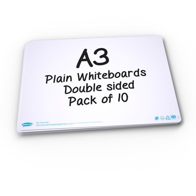 Show-me SHOW-ME PLAIN DRYWIPE BOARD A3 PK10 - Image 1