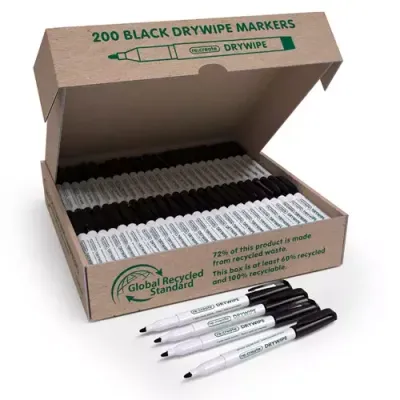 Re:create Drywipe Pens Black (Pack 200) - RDME200 - Thumbnail 2