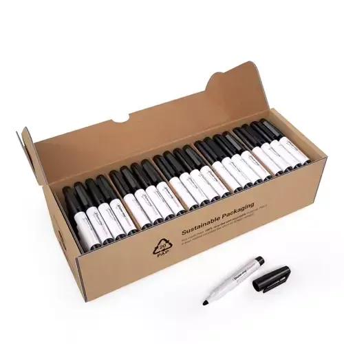 Show-me Basics Mini Whiteboard Pens Black (Box 100) - EMWM100 - Image 1