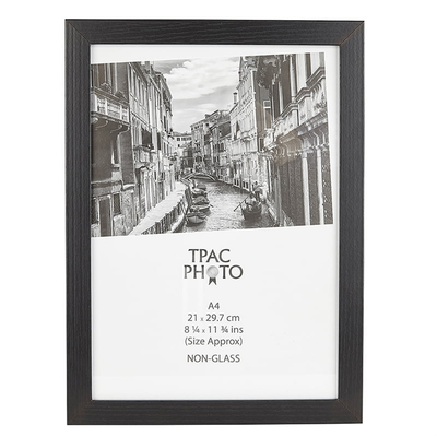 Hampton Frames Kent 20mm A4 Wood Frame Non Glass Black KENTA4NG - Thumbnail 2