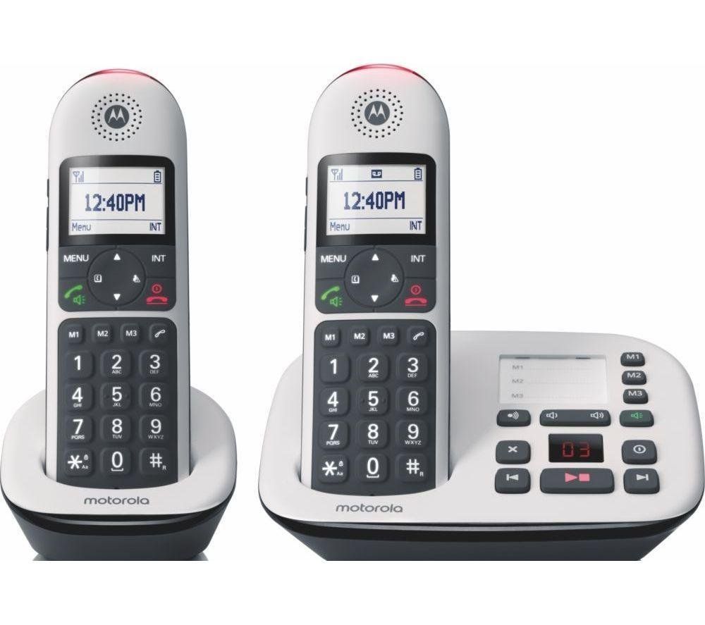 MOTOROLA CD5012 Cordless Phone - Twin Handsets, White, White - Image 1
