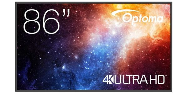 Optoma N3861K Digital signage flat panel 2.18 m (86") LED Wi-Fi 450 cd/m 4K Ultra HD Black Android 11 24/7