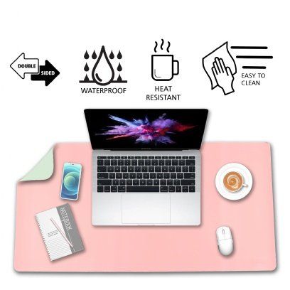 Deflecto Faux Leather Double Sided Heat-Resistant Double-Sided Desk Ma - Image 1
