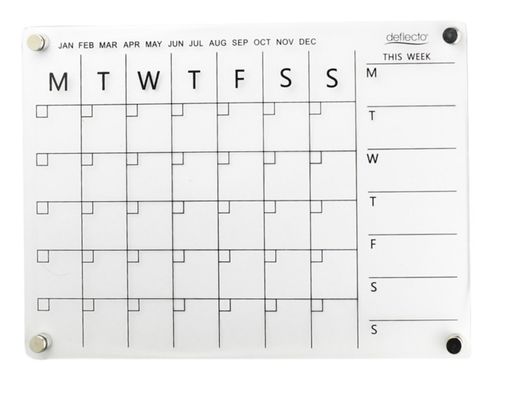 Deflecto A4 Acrylic Weekly/Monthly Planner Magnetic Mounting System 2