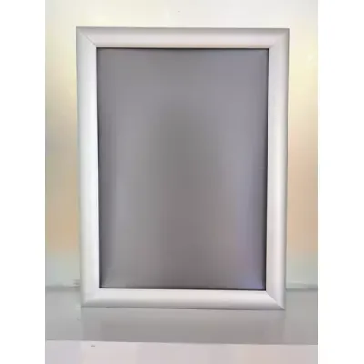 Deflecto A4 Wall Mounted Water-Resistant 25Mm Aluminium Snap Frame Literature Display Sign Holder Silver - Sfa4swp - Thumbnail 2