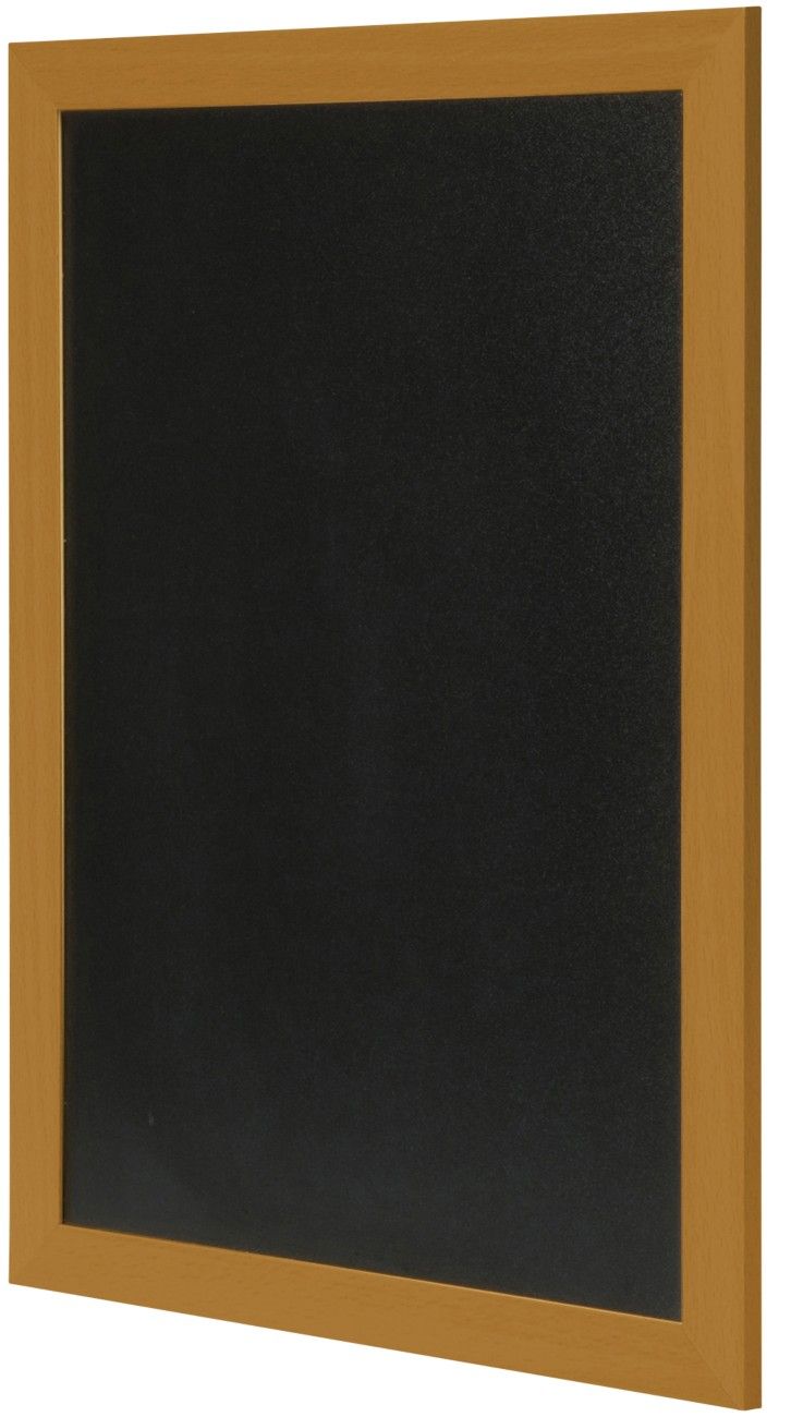 Deflecto Wall Mounted Chalkboard 300x400mm Teak WCB-30-40-TE - Image 1