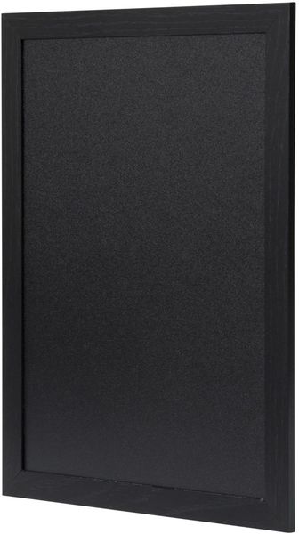 Deflecto Wall Mounted Chalkboard 400x600mm Black WCB-40-60-BLK