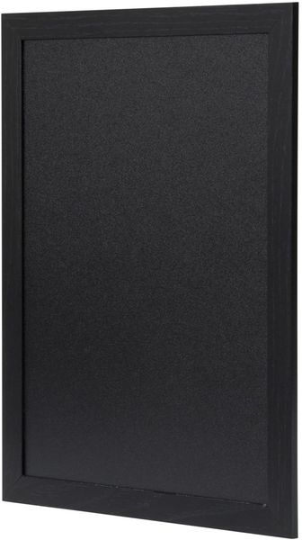 Deflecto Wall Mounted Chalkboard 600x800mm Black WCB-60-80-BLK