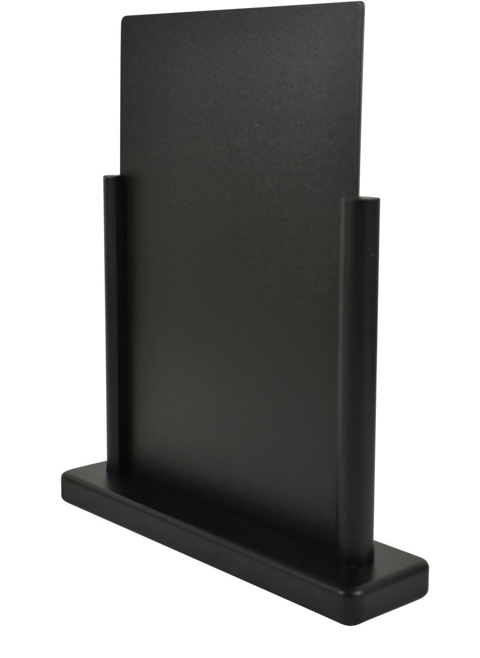 Deflecto Double Sided Large Countertop Chalkboard Information Display Black TCB-LG-BLK - Image 1