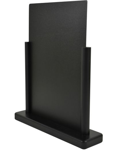 Deflecto Double Sided Large Countertop Chalkboard Information Display Black TCB-LG-BLK