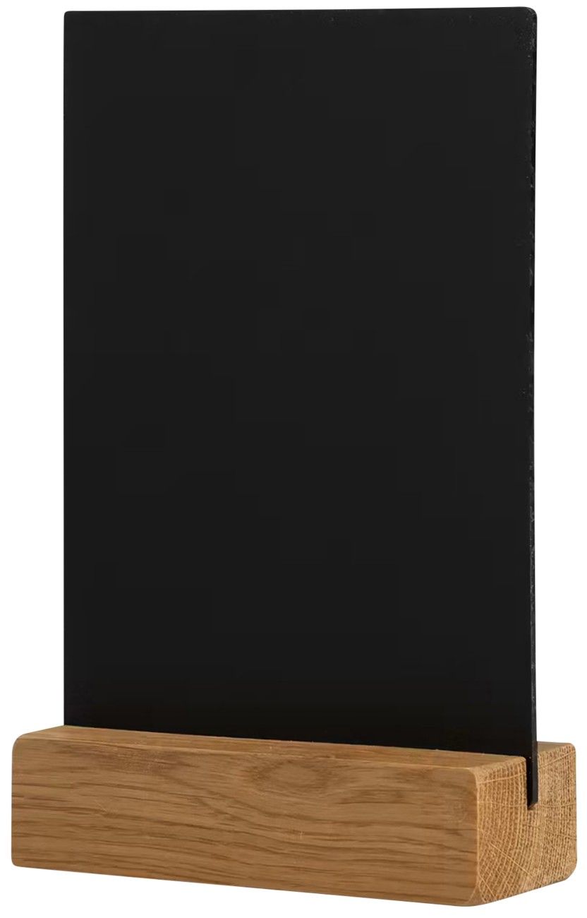 Deflecto Double Sided A4 Countertop Chalkboard Information Display Dark Oak (Pack of 4) TCB-A4-OAKX4 - Image 1
