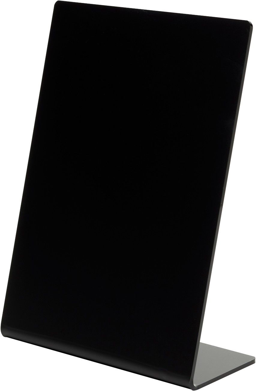 Deflecto A5 Portrait Slanted Countertop Chalkboard Black - SSPA514-2 - Image 1
