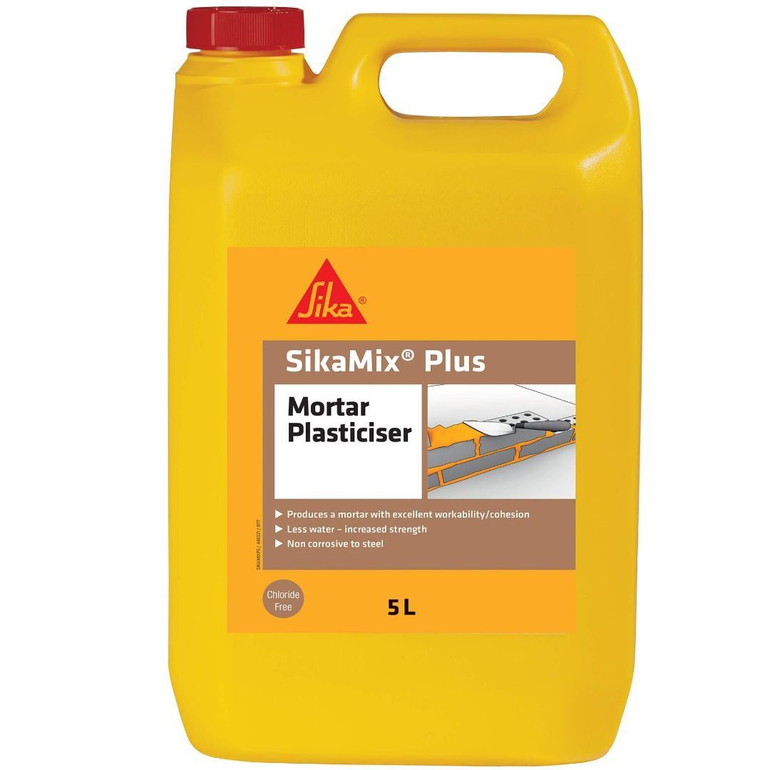 Sika Mix+ Liquid Mortar Plasticiser, Size: 5L - Image 1
