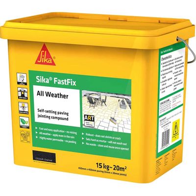 Everbuild Sika Fastfix All Weather Patio Jointing Compound Charcoal 15 Kg