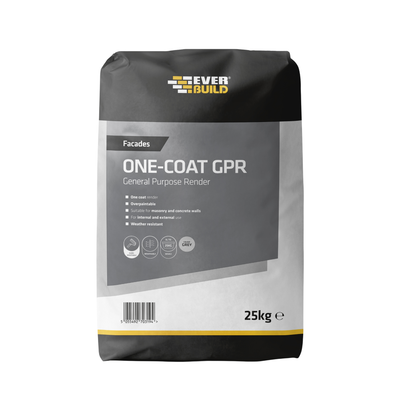 Everbuild One Coat General Purpose Render Grey 25kg - Thumbnail 3