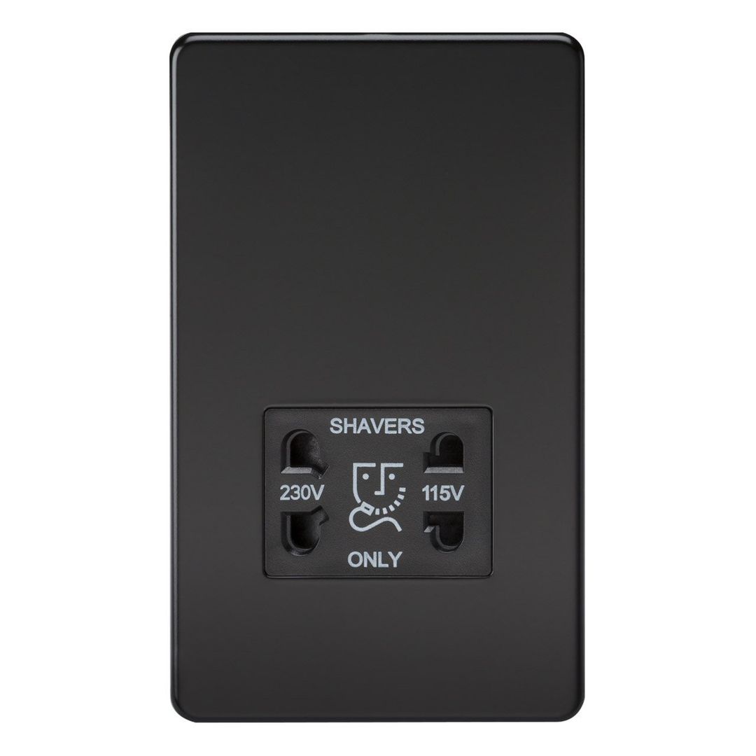 nxt gen Shaver Socket Montana Dual Voltage in Black - Image 1