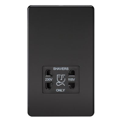 nxt gen Shaver Socket Montana Dual Voltage in Black